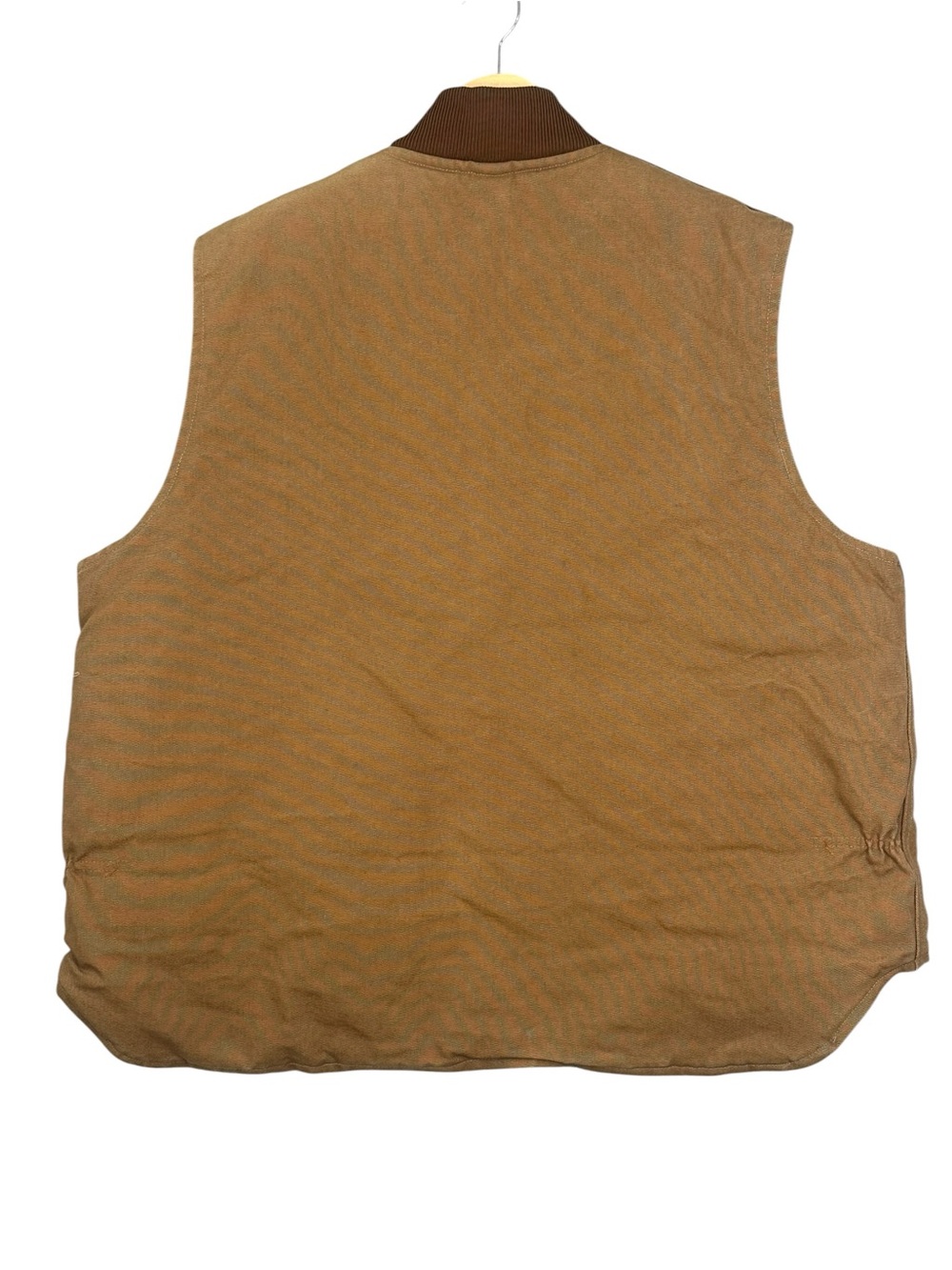 Carhartt Vest Men XL Reg Brown Cotton Duck Canvas Quilted Outdoor Hunting Spring - Picture 2 of 9